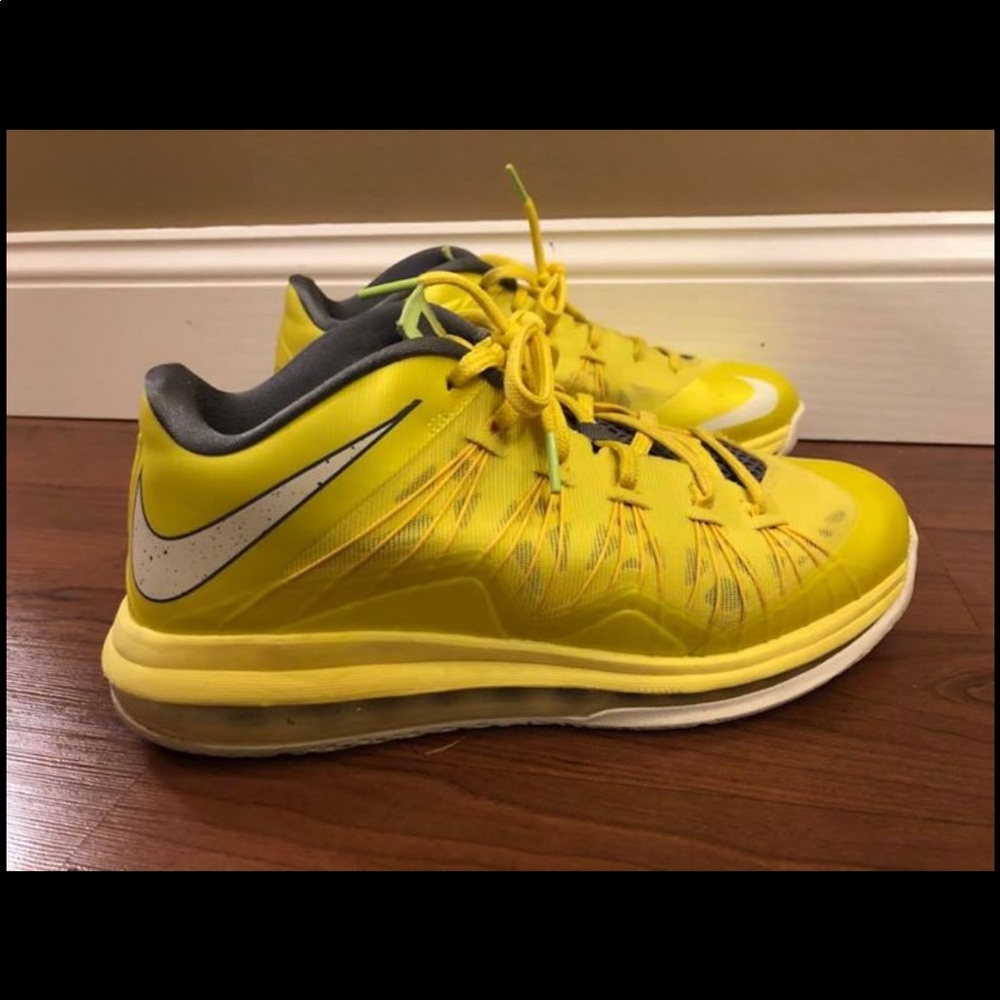 Nike Air Max Lebron X Low, Sonic Yellow - Picture 1 of 8